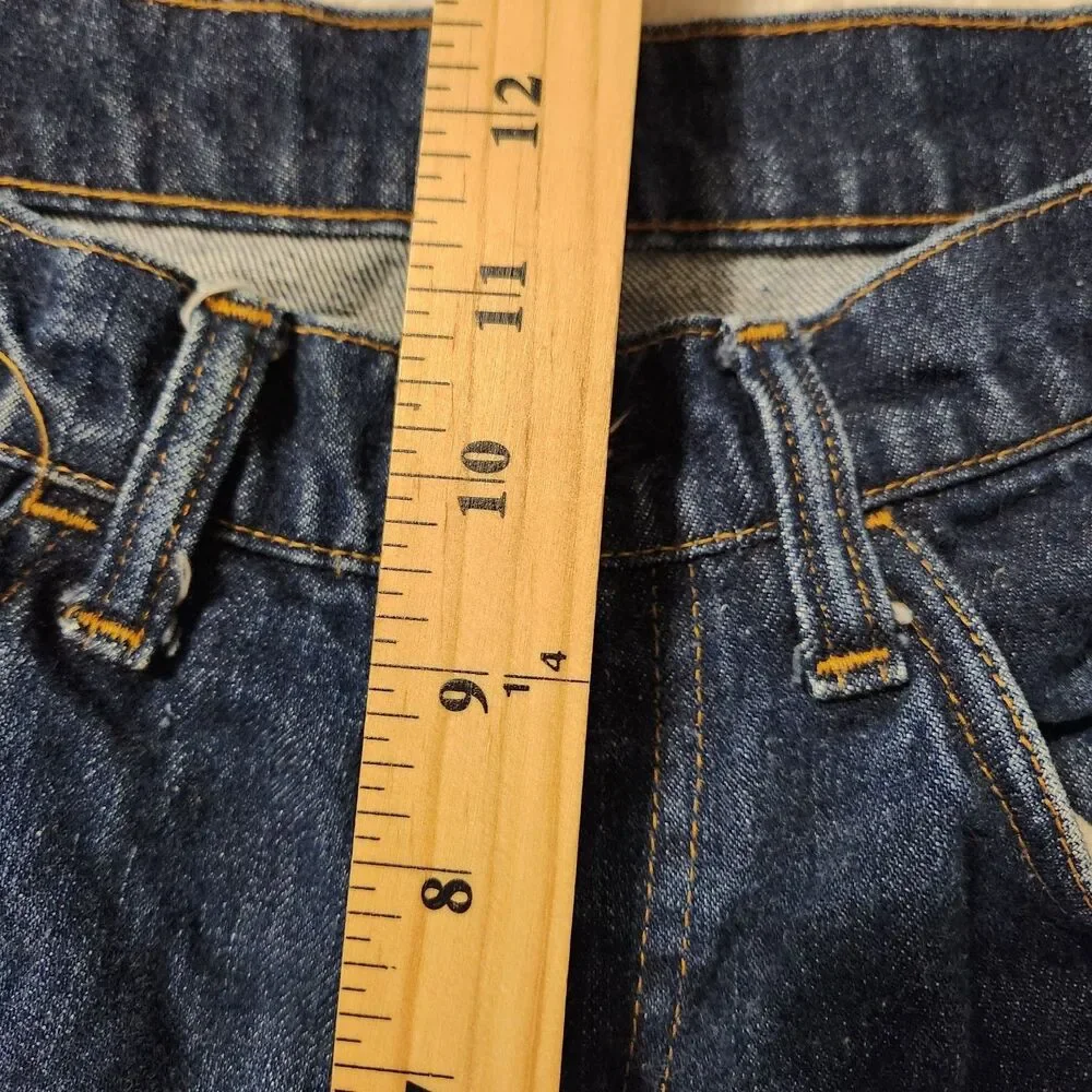 Vintage 70s Levi's 563 Orange Tab Flare Leg Talon Brass Zipper Jeans Size 29x31
